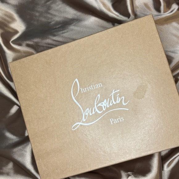 Christian Louboutin Satin Ankle-Tie Ballet Flats in Champagne - Picture 5 of 6